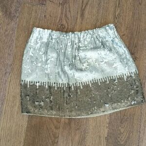 Jaloux Urban Outfitters Silver Sequin Skirt